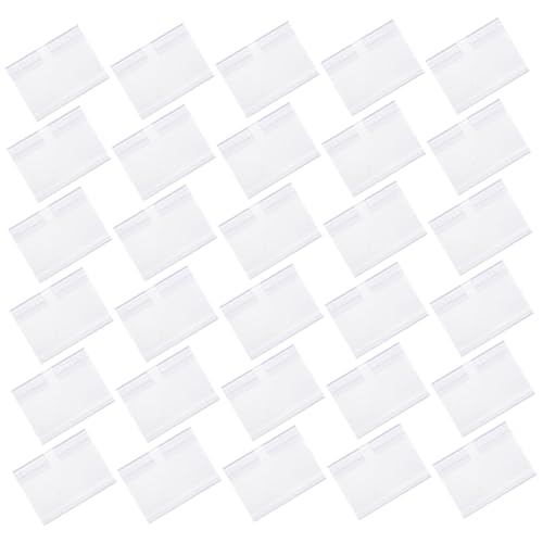 FUNOMOCYA 50 Stück Teiliges Transparentes Regal etikettenhalter aus Langlebigem Kunststoff Einfache Installation Sicherer Preisschildhalter für Supermärkte und Geschäfte Schützt Labels von FUNOMOCYA