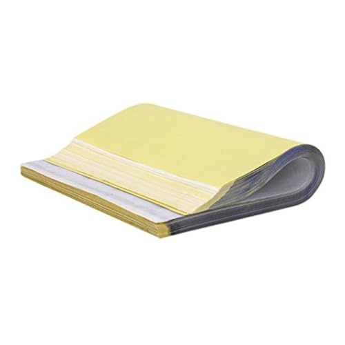 FUNOMOCYA 50 Stück Transfer schablonenpapier für Thermotransfer und Kopiermaschinen Speziell Beschichtet zum Schutz von Haut und Kleidung Mehrlagig mit Tonerpulverschicht für Anfänger und von FUNOMOCYA