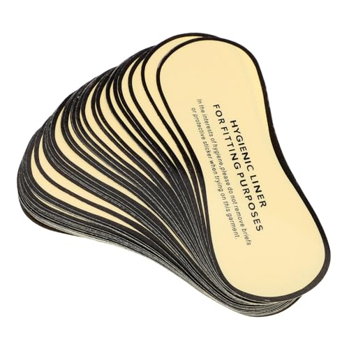 FUNOMOCYA 50 Stück Warnaufkleber Für Badeanzug Schrittschutzaufkleber Frauen Schwimmen Private Aufkleber Schwimmaufkleber Transparente Badeanzug Einlage Pvc Selbstklebend Schwarz von FUNOMOCYA