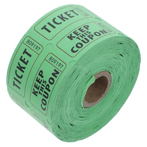 FUNOMOCYA 500 Stück Doppelte -tickets mit Perforation für Veranstaltungen und Partys Vielseitig Einsetzbar als Eintrittskarten Wertmarken und Gewinnlose für Fundraisers Konzerte und Feiern von FUNOMOCYA