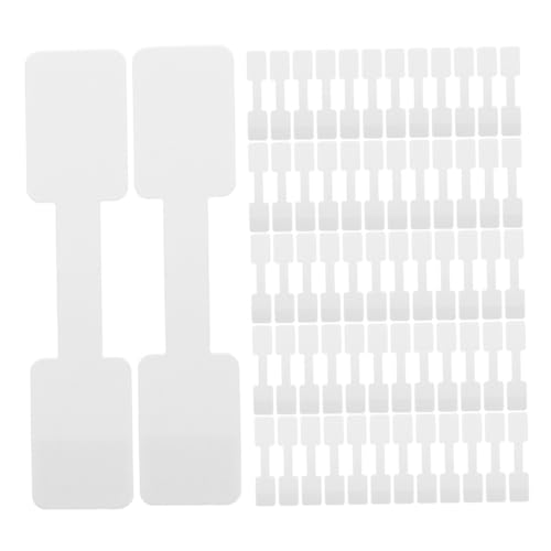 FUNOMOCYA 500 Stück Selbstklebende Weiße Papier Etiketten Schmuck Preisschilder Rechteckig Mittlere für Ringe Halsketten Armbänder Ohrringe Zubehör Verpackung von FUNOMOCYA