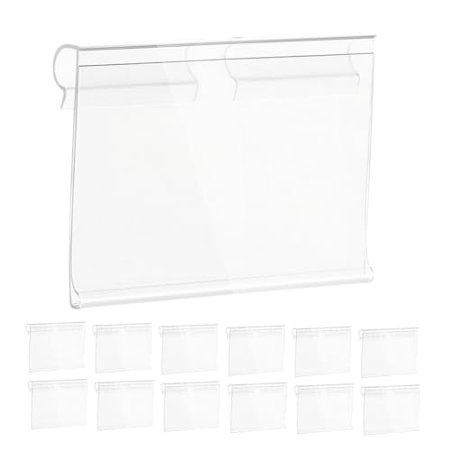 FUNOMOCYA 50Stücke PVC Etikettenhalter Transparente Preisschilder für Drahtregale Stabile Konstruktion für Supermärkte und Einzelhandel Mühelose Befestigung von FUNOMOCYA