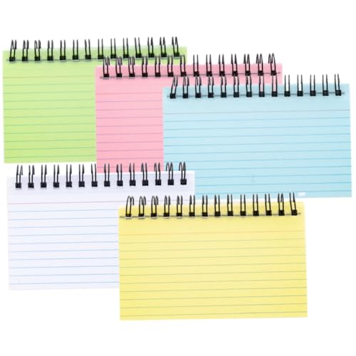 FUNOMOCYA 5Stücke Teiliges Spiralnotizbuch Wasserdichtes Notizbuch Praktische Notizen für Schule und Büro für Tägliche Planung von FUNOMOCYA