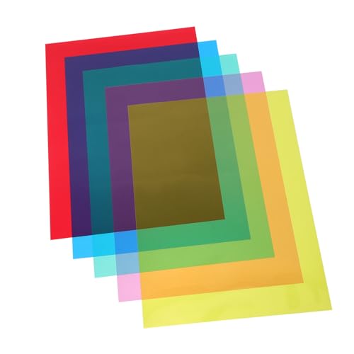FUNOMOCYA 5pcs Pvc Durchscheinende Blätter Lesen Von Leitfäden Licht Diffuse Filmfarbene Overlays Für Fotos Videos Filme Bühne Party Beleuchtung von FUNOMOCYA