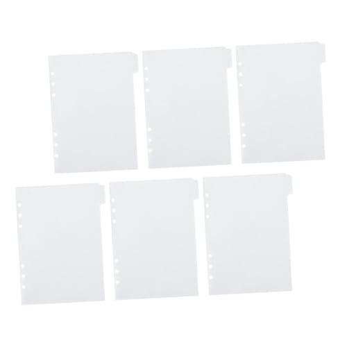 FUNOMOCYA 6 Blätter Teiliges Kunststoff Binder Taschen Transparente Wiederverwendbare Lose Leaf Pockets Budgetbuch Einlagen Umschläge für Ordner Praktische Dokumententaschen für von FUNOMOCYA