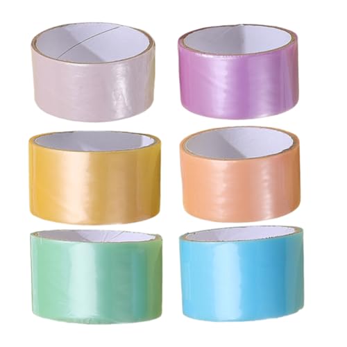 FUNOMOCYA 6 Rollen Farbiges Selbstklebendes Ballband Breit Stark Haftendes DIY Klebeband für Kreative Bastelprojekte von Kindern Vielseitig Einsetzbar für Dekoration Etikettierung und FUNOMOCYA 6 Rollen Farbiges Selbstklebendes Ballband Breit Stark Haftendes DIY Klebeband für Kreative Bastelprojekte von Kindern Vielseitig Einsetzbar für Dekoration Etikettierung und von FUNOMOCYA
