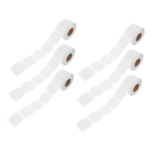 FUNOMOCYA 6 Rollen Runde Weiße Selbstklebende Siegelaufkleber Versandetiketten Verpackungsetiketten Für Briefumschläge Lagerverwaltung Und Bastelbedarf FUNOMOCYA 6 Rollen Runde Weiße Selbstklebende Siegelaufkleber Versandetiketten Verpackungsetiketten Für Briefumschläge Lagerverwaltung Und Bastelbedarf von FUNOMOCYA