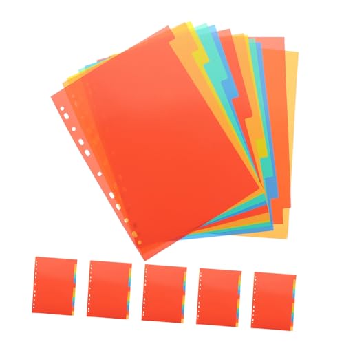 FUNOMOCYA 6 Sätze Losblatt-Loch-Indexseite ordner trennstreifen Registerteiler aus Kunststoff Indexteiler aus Kunststoff Bulk Binder -Trenner Dateiteiler mit Registerkarten binderteiler PVC FUNOMOCYA 6 Sätze Losblatt-Loch-Indexseite ordner trennstreifen Registerteiler aus Kunststoff Indexteiler aus Kunststoff Bulk Binder -Trenner Dateiteiler mit Registerkarten binderteiler PVC von FUNOMOCYA