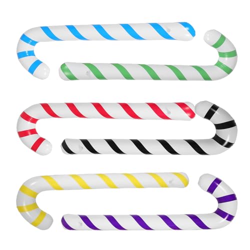 FUNOMOCYA 6 Stück Aufblasbare Weihnachts Zuckerstangen Deko Leicht Tragbar für Indoor Outdoor Party Geburtstag Hochzeit Festliche Events Candy Cane Ballon Ornamente FUNOMOCYA 6 Stück Aufblasbare Weihnachts Zuckerstangen Deko Leicht Tragbar für Indoor Outdoor Party Geburtstag Hochzeit Festliche Events Candy Cane Ballon Ornamente von FUNOMOCYA