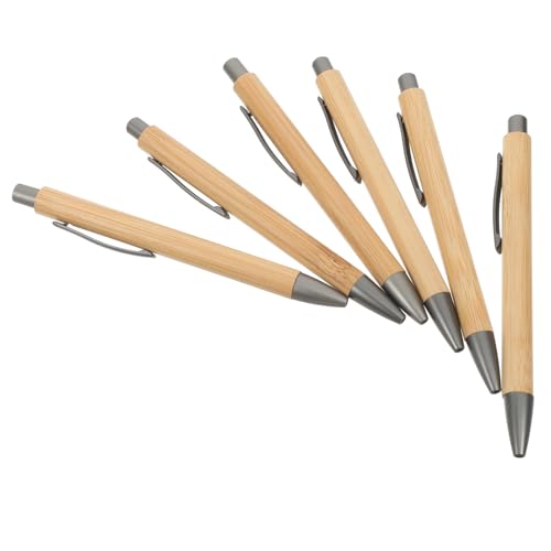 FUNOMOCYA 6 Stück Bambus Kugelschreiber Ergonomische Druckbare Schreibgeräte für Leicht und Tragbar Kreative Form für Notizen Basteln und Geschenkkarten FUNOMOCYA 6 Stück Bambus Kugelschreiber Ergonomische Druckbare Schreibgeräte für Leicht und Tragbar Kreative Form für Notizen Basteln und Geschenkkarten von FUNOMOCYA