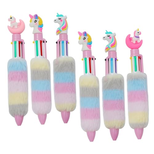 FUNOMOCYA 6 Stück Cartoon Plüsch Kugelschreiber Farbenfrohe Ballpoint Pens für Notizen und Scrapbooking Geschenkidee für Freunde und Familie FUNOMOCYA 6 Stück Cartoon Plüsch Kugelschreiber Farbenfrohe Ballpoint Pens für Notizen und Scrapbooking Geschenkidee für Freunde und Familie von FUNOMOCYA