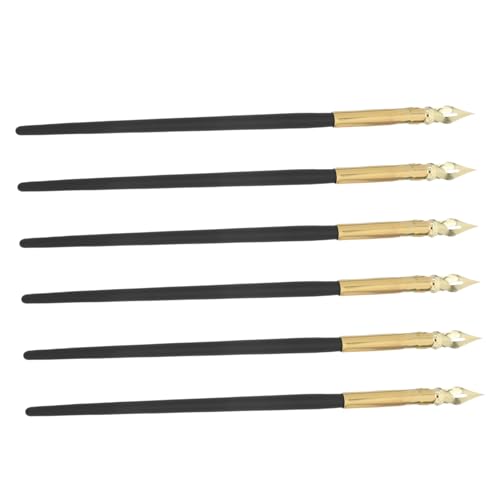 FUNOMOCYA 6 Stück Dip-stift Künstlerischer Dip Stift Malerei-schreibstift Künstlerischer Zeichenstift Füllfederhalter Zum Zeichnen Unterschrift Tintenstift Metall Golden FUNOMOCYA 6 Stück Dip-stift Künstlerischer Dip Stift Malerei-schreibstift Künstlerischer Zeichenstift Füllfederhalter Zum Zeichnen Unterschrift Tintenstift Metall Golden von FUNOMOCYA