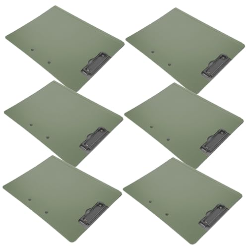 FUNOMOCYA 6 Stück Faltbare Klemmbrettmappe mit Doppelclip Teiliges Robuste Dokumentenhalter Vielseitiges Schreibbrett und Aktenordner für Büro Schule und Konferenz Militärgrün FUNOMOCYA 6 Stück Faltbare Klemmbrettmappe mit Doppelclip Teiliges Robuste Dokumentenhalter Vielseitiges Schreibbrett und Aktenordner für Büro Schule und Konferenz Militärgrün von FUNOMOCYA