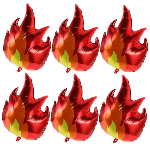 FUNOMOCYA 6 Stück Flammen Luftballons Aluminiumfolie Sportparty Deko Langlebig Auslaufsicher Rot für Geburtstagsfeiern Sportveranstaltungen Festliche Atmosphäre FUNOMOCYA 6 Stück Flammen Luftballons Aluminiumfolie Sportparty Deko Langlebig Auslaufsicher Rot für Geburtstagsfeiern Sportveranstaltungen Festliche Atmosphäre von FUNOMOCYA