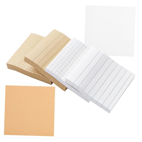 FUNOMOCYA 6 Stück Haftnotizen mit Verschiedenen Designs Praktische Selbstklebende Notizzettel für Büro und Schule Abreißbare Memo Pads mit Kariert Liniiert und Blanko in Weiß und FUNOMOCYA 6 Stück Haftnotizen mit Verschiedenen Designs Praktische Selbstklebende Notizzettel für Büro und Schule Abreißbare Memo Pads mit Kariert Liniiert und Blanko in Weiß und von FUNOMOCYA
