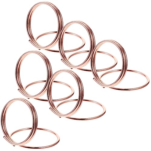 FUNOMOCYA 6 Stück Mini Kartenhalter Metallische Noten Design Tischkartenhalter für Hochzeiten Partys Events Stabiler Fotohalter Memo Clip für Menüs Tischnummern und Notizen von FUNOMOCYA