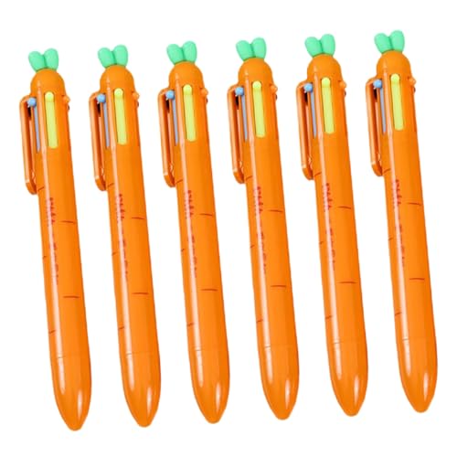 FUNOMOCYA 6 Stück Multifunktionaler Karotten kugelschreiber Farben Langlebiger Schreib Zeichnungsstift für Schule Büro Zuhause Leichter Tragbarer Reibungsloser Flow Praktisches für FUNOMOCYA 6 Stück Multifunktionaler Karotten kugelschreiber Farben Langlebiger Schreib Zeichnungsstift für Schule Büro Zuhause Leichter Tragbarer Reibungsloser Flow Praktisches für von FUNOMOCYA