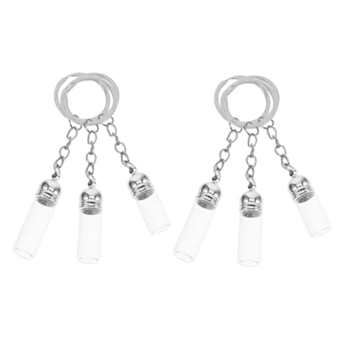 FUNOMOCYA 6 Stück Parfümflasche Schlüsselanhänger Transparente Ätherische Ölflaschen mit Hängendem Anhänger Praktische und Stilvolle Glasvials für und Reisen FUNOMOCYA 6 Stück Parfümflasche Schlüsselanhänger Transparente Ätherische Ölflaschen mit Hängendem Anhänger Praktische und Stilvolle Glasvials für und Reisen von FUNOMOCYA
