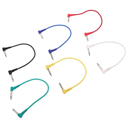 FUNOMOCYA 6 Stück Patchkabel für Gitarre Gummibeschichtetes Audiokabel mit Stecker für Gitarrenverstärker für Studio Bühne und Zuhause von FUNOMOCYA