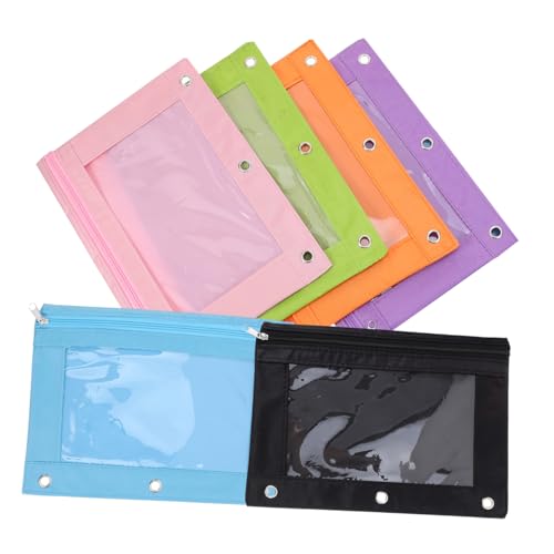 FUNOMOCYA 6 Stück Teiliges Binder Pencil Pouch mit Reißverschluss Große Kapazität Transparente Fenster Robustes Oxford Material Vielseitig für Schule Büro und Reisen Praktische Dokumenten FUNOMOCYA 6 Stück Teiliges Binder Pencil Pouch mit Reißverschluss Große Kapazität Transparente Fenster Robustes Oxford Material Vielseitig für Schule Büro und Reisen Praktische Dokumenten von FUNOMOCYA