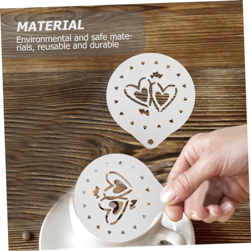 FUNOMOCYA 6 Stück Teiliges Fondant und Cookie Stencil Umweltfreundliche Wiederverwendbare Backschablonen für Muttertagstorten DIY Kaffeeverzierung Leicht zu Reinigen für Kreative Kuchen und von FUNOMOCYA