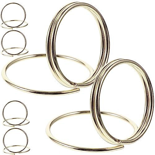 FUNOMOCYA 6 Stück Teiliges Note Holder Eleganter Tischkartenhalter für Hochzeiten Memo Clips Stabile Konstruktion Vielseitig Verwendbar Foto und Notizenständer Goldene mit Rundem Design von FUNOMOCYA
