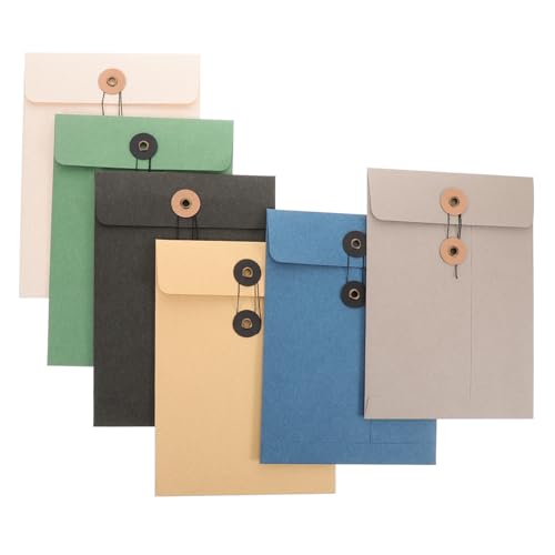 FUNOMOCYA 6 Stück Teiliges Papier Archivumschläge mit Schnurverschluss Dicke Dokumententaschen in Farben Robuste Aktenordner für Büro Schule und Zuhause zur Vielseitigen FUNOMOCYA 6 Stück Teiliges Papier Archivumschläge mit Schnurverschluss Dicke Dokumententaschen in Farben Robuste Aktenordner für Büro Schule und Zuhause zur Vielseitigen von FUNOMOCYA