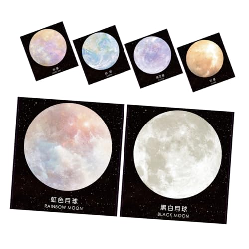FUNOMOCYA 6 Stück Teiliges Planet Haftnotizen Rund Selbstklebend Farbiges Notizpapier mit Mond Aufkleber für Büro Schule Organisation Kreative Memo Pads FUNOMOCYA 6 Stück Teiliges Planet Haftnotizen Rund Selbstklebend Farbiges Notizpapier mit Mond Aufkleber für Büro Schule Organisation Kreative Memo Pads von FUNOMOCYA