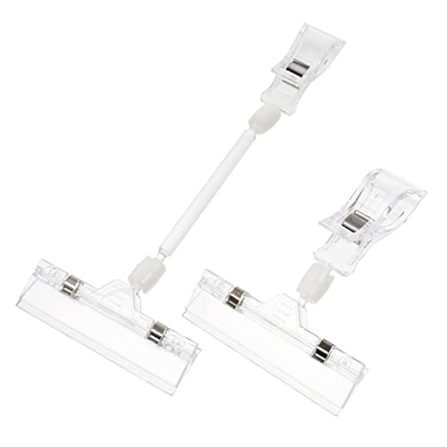 FUNOMOCYA 6 Stück Teiliges Preisetikettenhalter Clip für Supermärkte Einzelhandel Ausstellungen Transparente Merchandising Klammern zur Einfachen Display Präsentation von FUNOMOCYA