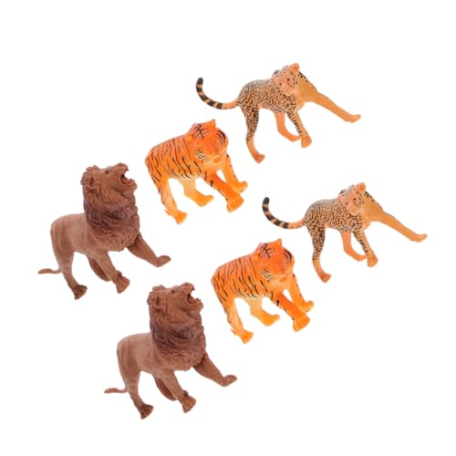 FUNOMOCYA 6 Stück Teiliges Realistische Tierfiguren Kuchen Deko für Kindergeburtstag Langlebige Wildtier Modelle als Party Dekoration und Vielseitige Tortendeko von FUNOMOCYA