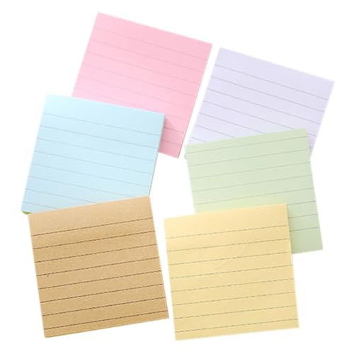 FUNOMOCYA 6 Stück Teiliges Selbstklebendes Memo Notizblock Farbige Liniertes Schreibpapier Kleine Haftnotizen Praktische Notizzettel für Büro Schule Zuhause und Alltag Tragbar und FUNOMOCYA 6 Stück Teiliges Selbstklebendes Memo Notizblock Farbige Liniertes Schreibpapier Kleine Haftnotizen Praktische Notizzettel für Büro Schule Zuhause und Alltag Tragbar und von FUNOMOCYA
