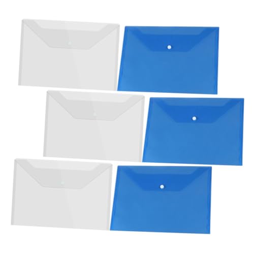 FUNOMOCYA 6 Stück Teiliges Transparente Dicke Dokumententaschen mit Druckknopfverschluss Stabile Kunststoff ordner für Büro Schule und Zuhause zur Sicheren Aufbewahrung und Organisation von FUNOMOCYA 6 Stück Teiliges Transparente Dicke Dokumententaschen mit Druckknopfverschluss Stabile Kunststoff ordner für Büro Schule und Zuhause zur Sicheren Aufbewahrung und Organisation von von FUNOMOCYA