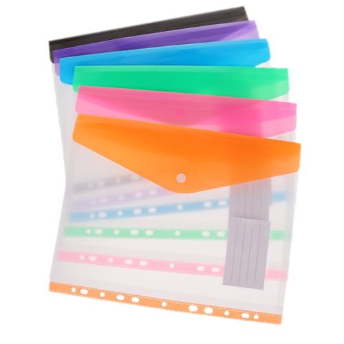 FUNOMOCYA 6 Stück Teiliges Transparente Dokumenten Taschen Lose Ordner Hüllen Farbig Gemischte Snap Button Aufbewahrungsbeutel für Büro und Alltagsorganisation FUNOMOCYA 6 Stück Teiliges Transparente Dokumenten Taschen Lose Ordner Hüllen Farbig Gemischte Snap Button Aufbewahrungsbeutel für Büro und Alltagsorganisation von FUNOMOCYA