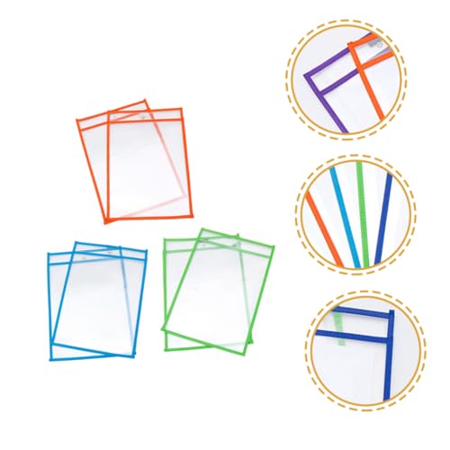 FUNOMOCYA 6 Stück Teiliges Wiederverwendbare Abwischbare Dokumententaschen aus Robustem Transparentem PVC Schützende Dry Erase Hüllen für Schüler und Lehrer zur Papieraufbewahrung und FUNOMOCYA 6 Stück Teiliges Wiederverwendbare Abwischbare Dokumententaschen aus Robustem Transparentem PVC Schützende Dry Erase Hüllen für Schüler und Lehrer zur Papieraufbewahrung und von FUNOMOCYA