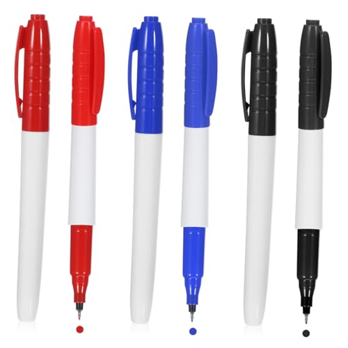 FUNOMOCYA 6 Stück Whiteboard Marker Fein Radierbar Abwischbar Wiederverwendbar Wasserbasiert für Büro Schule zum Schreiben und Zeichnen in Blau Schwarz Rot FUNOMOCYA 6 Stück Whiteboard Marker Fein Radierbar Abwischbar Wiederverwendbar Wasserbasiert für Büro Schule zum Schreiben und Zeichnen in Blau Schwarz Rot von FUNOMOCYA