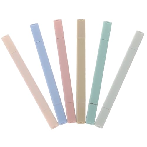 FUNOMOCYA 6 Stücke Ästhetische Textmarker Doppelspitzen Marker Stift Glatte Schreibweise Leuchtende Farben für Schule Büro Notizen FUNOMOCYA 6 Stücke Ästhetische Textmarker Doppelspitzen Marker Stift Glatte Schreibweise Leuchtende Farben für Schule Büro Notizen von FUNOMOCYA