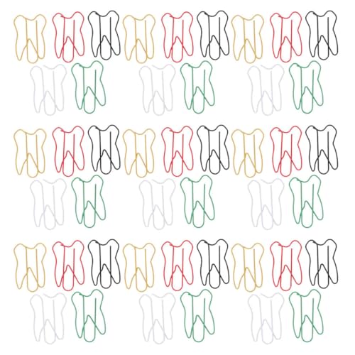 FUNOMOCYA 60 Stück Lustige Form Büroklammern Bunte Papierclips für Dokumente Notizbücher und Journale für Bürobedarf und Kreative Organisation von FUNOMOCYA