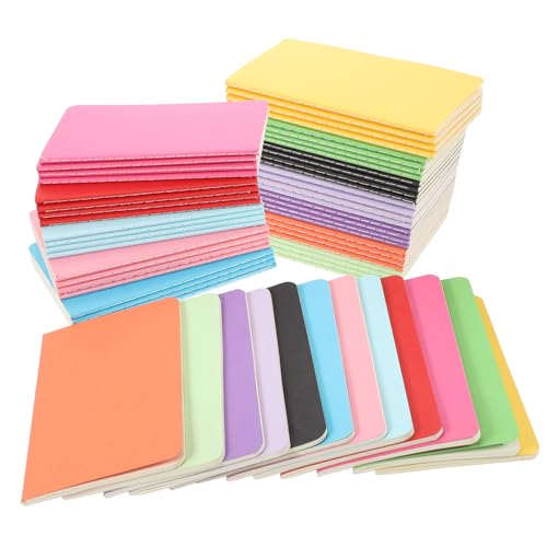 FUNOMOCYA 60 Stück Mini Notizbuch Notizblöcke Tragbare Notizhefte mit Buntem Cover für To Do Listen Memo Pads und Kreative Notizen für Erwachsene von FUNOMOCYA