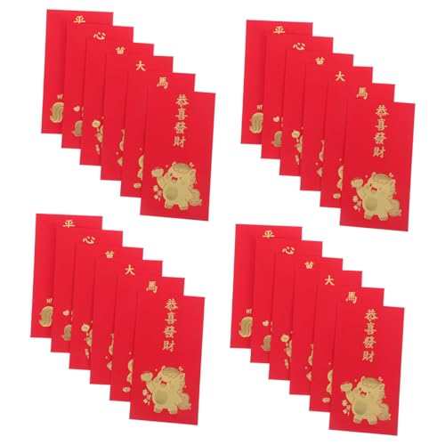 FUNOMOCYA 60 Stück Rote Umschläge Jahr Des Pferdes Tet Li Xi Umschläge Traditionelle Chinesische Hongbao für Neujahr Feierlichkeiten mit Robustem Papier und Kreativem Design FUNOMOCYA 60 Stück Rote Umschläge Jahr Des Pferdes Tet Li Xi Umschläge Traditionelle Chinesische Hongbao für Neujahr Feierlichkeiten mit Robustem Papier und Kreativem Design von FUNOMOCYA