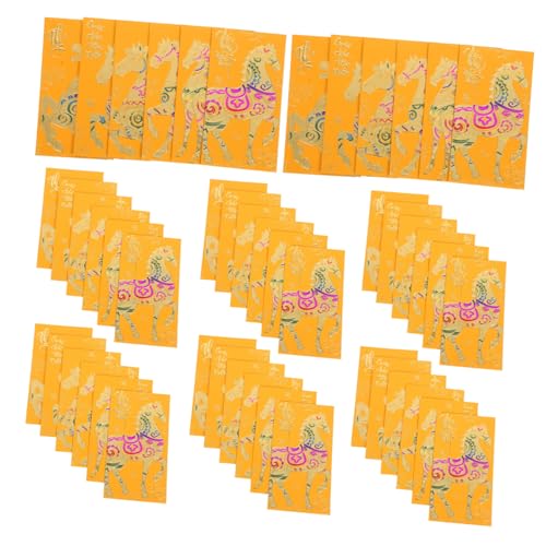 FUNOMOCYA 60 Stück Rote Umschläge Vietnamesischen Neujahr, Xi, Vietnamesisches Rotes Geldpaket, 2026 Jahr Des Pferdes, Chinesische Geldpakete, Gold von FUNOMOCYA