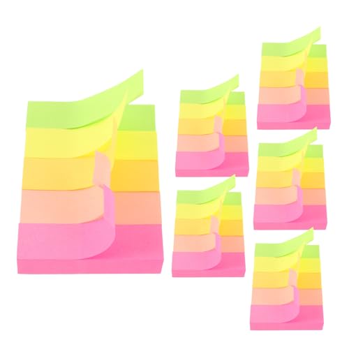 FUNOMOCYA 600 Stück Bunte Haftnotizen Tabs Selbstklebend Seitenmarker für Bücher Beschriftbar Schulbedarf Etiketten Organizer für Büro und Studium von FUNOMOCYA