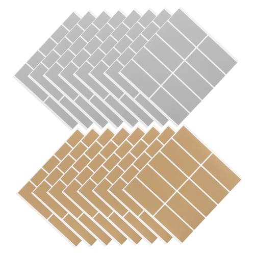 FUNOMOCYA 600 Stück Scratch Off Aufkleber Rechteckig Silber Gold DIY Etiketten für Gewinnspiele Überraschungen Gender Reveal Party und Geheime Nachrichten von FUNOMOCYA