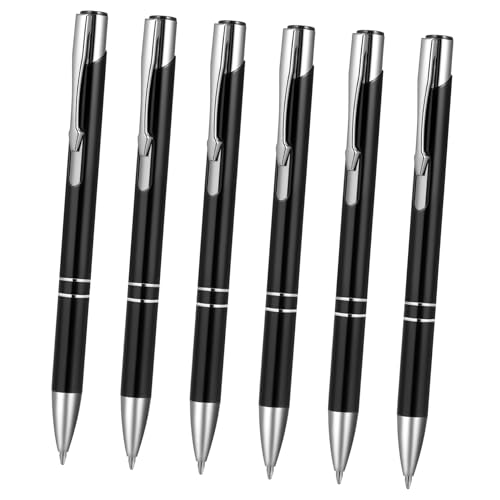 FUNOMOCYA 6Stücke Druckkugelschreiber Aus Metall Kugelschreiber Mit Feiner Spitze Für Büro Schule Und Schwarz FUNOMOCYA 6Stücke Druckkugelschreiber Aus Metall Kugelschreiber Mit Feiner Spitze Für Büro Schule Und Schwarz von FUNOMOCYA