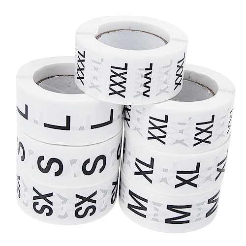 FUNOMOCYA 7 Rollen Selbstklebende Größenetiketten Aufkleber für Kleidung Rundes Größenlabel Sticker zum Einfachen Erkennen der Kleidergröße Verpackung und Vielfältige Größenmarkierungen FUNOMOCYA 7 Rollen Selbstklebende Größenetiketten Aufkleber für Kleidung Rundes Größenlabel Sticker zum Einfachen Erkennen der Kleidergröße Verpackung und Vielfältige Größenmarkierungen von FUNOMOCYA