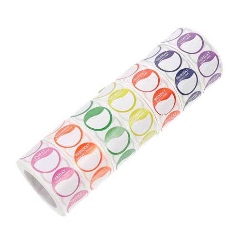 FUNOMOCYA 7 Rollen Selbstklebende Wochentagsaufkleber für Restaurant Management Tagesetiketten Verschiedenen Farben für Lebensmittelverpackungen und Organisation FUNOMOCYA 7 Rollen Selbstklebende Wochentagsaufkleber für Restaurant Management Tagesetiketten Verschiedenen Farben für Lebensmittelverpackungen und Organisation von FUNOMOCYA