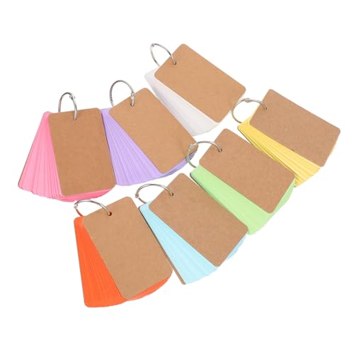 FUNOMOCYA 7 Sätze Multifarbige Blanko Papier Memo Cards mit Ringbindung Handbemalte Lernkarten für Vokabeln Notizen DIY Tragbare Karteikarten für Studium Büro Reise FUNOMOCYA 7 Sätze Multifarbige Blanko Papier Memo Cards mit Ringbindung Handbemalte Lernkarten für Vokabeln Notizen DIY Tragbare Karteikarten für Studium Büro Reise von FUNOMOCYA