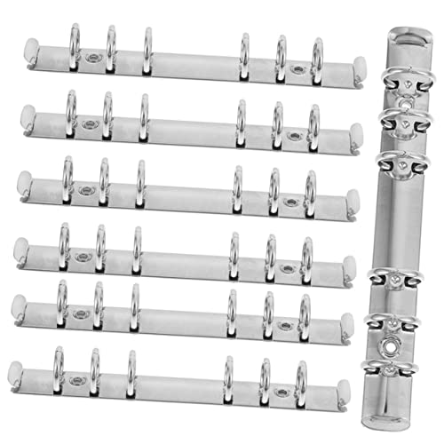 FUNOMOCYA 7 Stück Lose Blattbindemittel ordner bürozubehör schnell hefter laptopkülung kalanchoe Notizbuch Binder Spiral- Das Notizbuch DIY binder ringe Planer Binder Rostfreier Stahl Silver von FUNOMOCYA