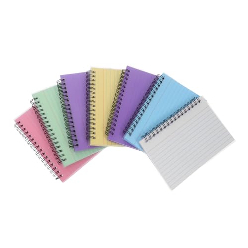 FUNOMOCYA 7 Stück Spule Notizblock notizbuch klein spiralbuch notizheft Aufgabenliste Notebook klebende notizblöcke Notizen des Lehrers tägliche Planungsprüfungen Notizblock klein von FUNOMOCYA