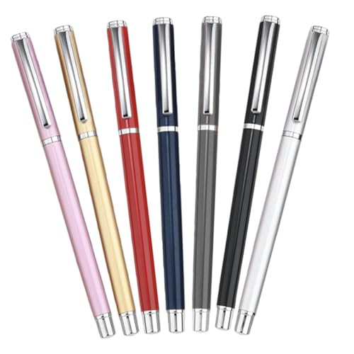 FUNOMOCYA 7 Stück Teiliges Schreibset Schwarze Glatte Kugelschreiber Metallgehäuse Vielseitige Business und Schulstifte Farbige Griffe Schwarz Blau Rot Gold Silber Geschenkidee FUNOMOCYA 7 Stück Teiliges Schreibset Schwarze Glatte Kugelschreiber Metallgehäuse Vielseitige Business und Schulstifte Farbige Griffe Schwarz Blau Rot Gold Silber Geschenkidee von FUNOMOCYA