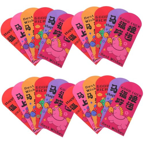 FUNOMOCYA 72 Stück Chinesische Neujahrsumschläge Rote Glücksumschläge mit Pferdemotiv Hochwertige Papiergeldbeutel für Frühlingsfest Hochzeit Persönliche und Geschäftliche Geschenkverwendung FUNOMOCYA 72 Stück Chinesische Neujahrsumschläge Rote Glücksumschläge mit Pferdemotiv Hochwertige Papiergeldbeutel für Frühlingsfest Hochzeit Persönliche und Geschäftliche Geschenkverwendung von FUNOMOCYA